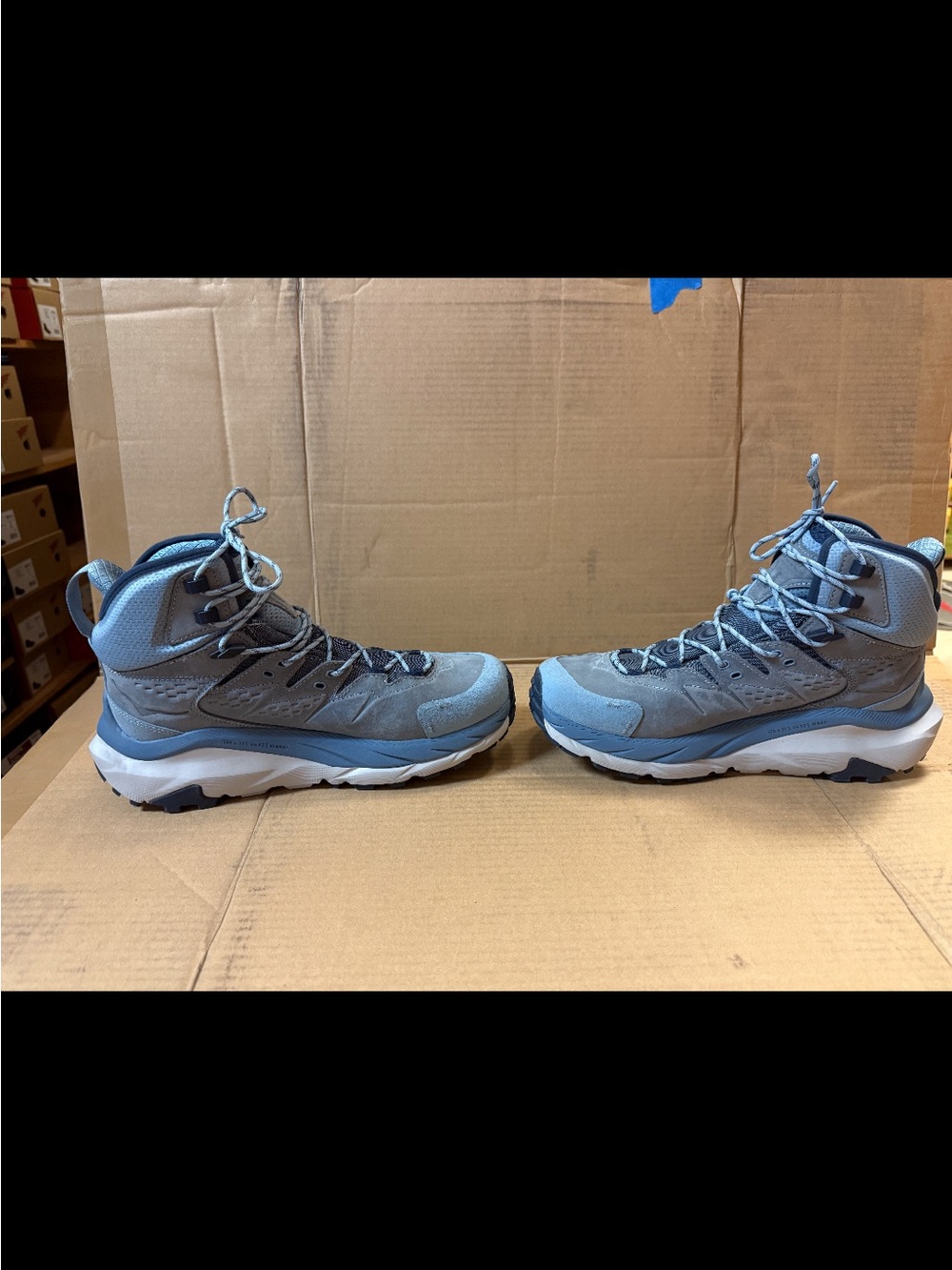 Hoka One One Kaha 2 Women’s Gray/Blue High-Top Hiking Boots - Picture 7 of 9